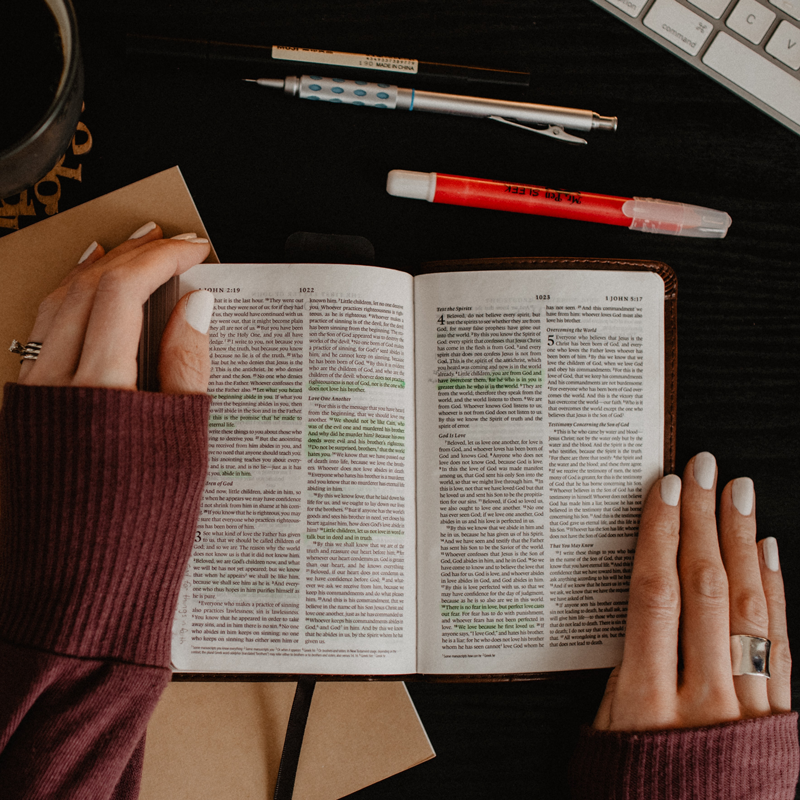 Chara in Action models how to use The Chara Bible Study Guide