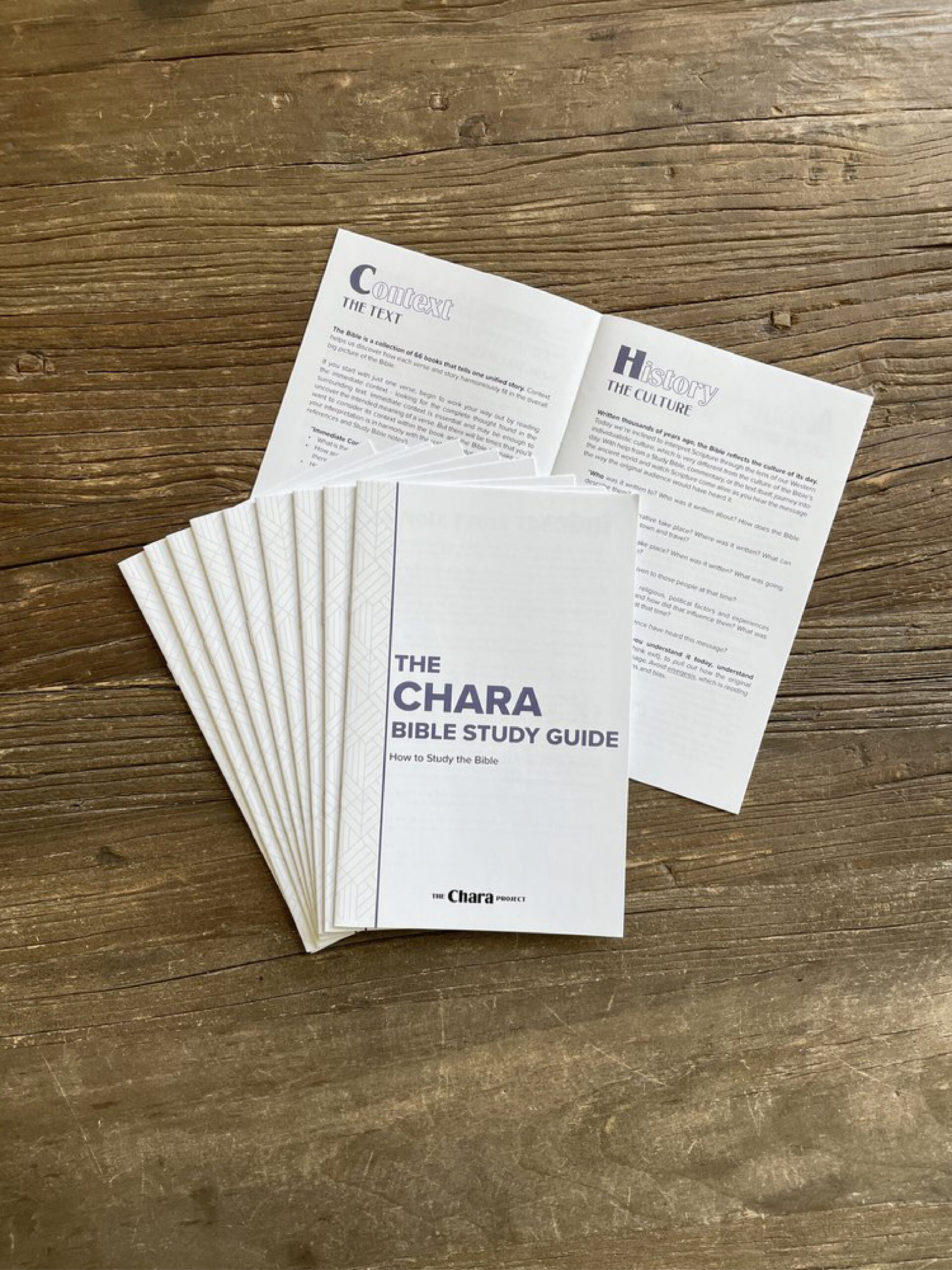 The Chara Project Bible Study Guide stack of 10