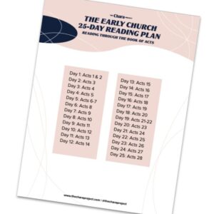 The Early Church Bible Reading Plan