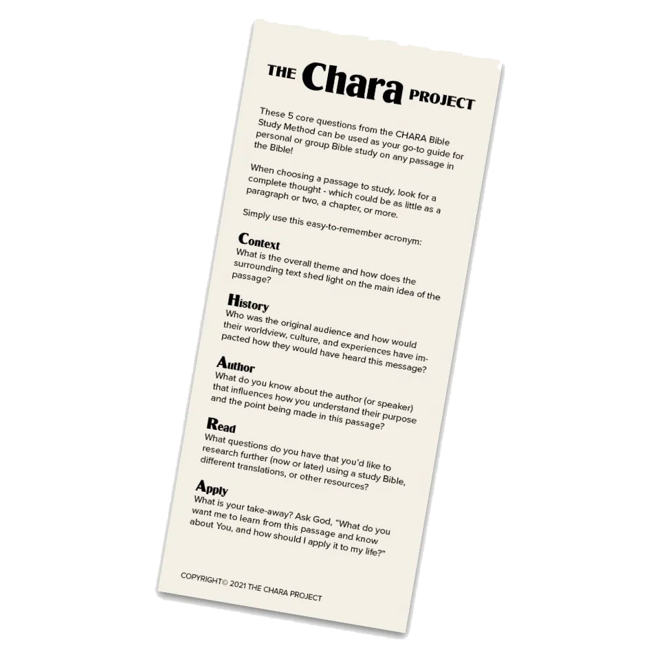 Free-Chara-Study-Guide-Bookmark-from-The-Chara-Project Free Chara Study Study Bookmark from The Chara Project