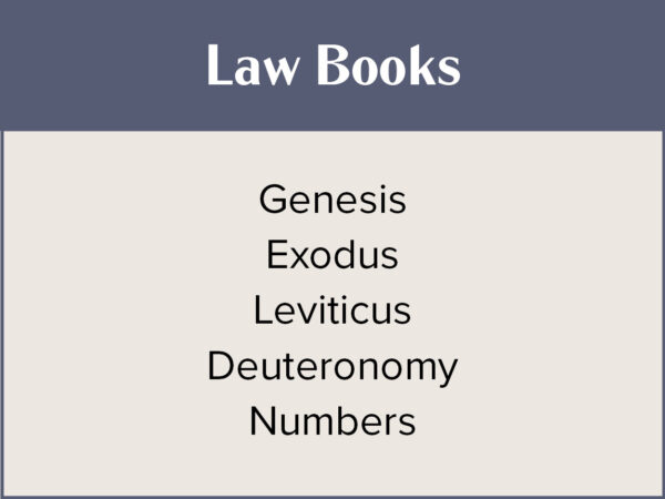 Law Books in Literary Styles Bible Study 