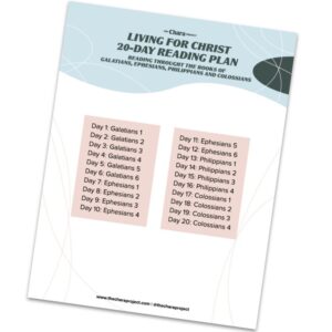 Living for Christ printable