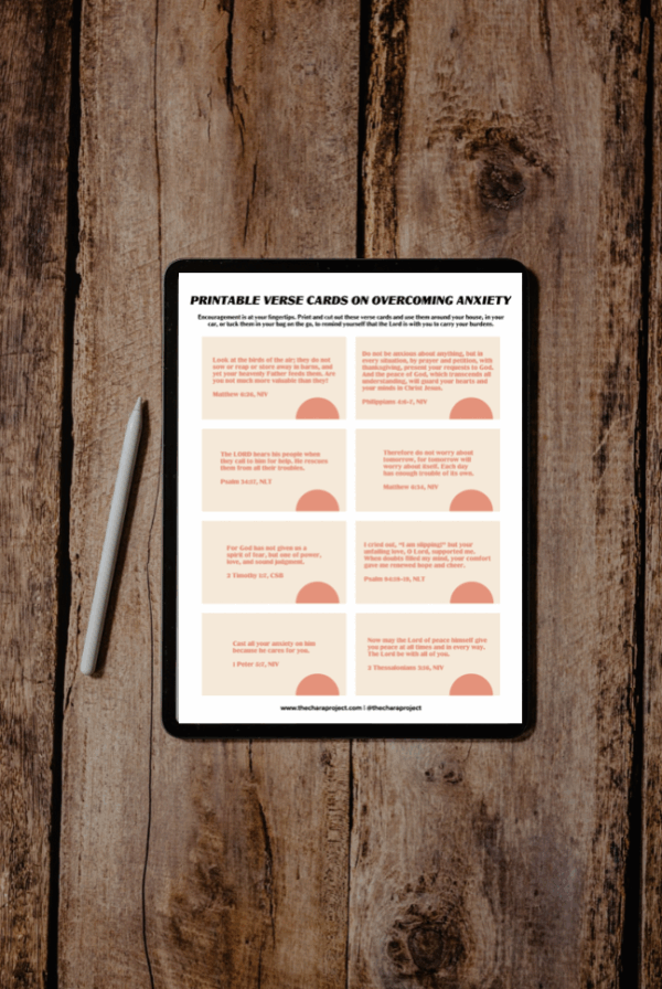Verse Cards for Anxiety