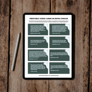 Bible Verse Cards on Being Enough