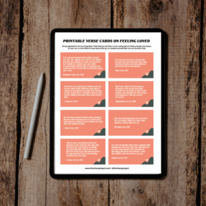 Bible Verse Cards on Feeling Loved