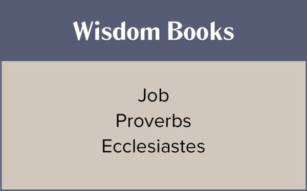 Wisdom Books in Literary Styles Bible 